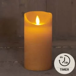 Kaars Wax Rustiek Okergeel, Bewegende Vlam