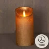 Kaars Wax Rustiek Goud, Bewegende Vlam -Huisdecoratie Winkel goud groot