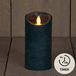 Kaars Wax Rustiek Antiek Groen, Bewegende Vlam