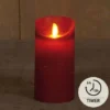 Kaars Wax Rustiek Bordeaux Rood, Bewegende Vlam -Huisdecoratie Winkel kaars 15 bordeaux